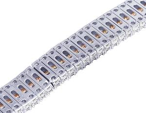 Bracelet à la mode en or deux tons 10 carats diamant cultivé en laboratoire conception double couche bijoux de luxe unisexe - Product Image 5