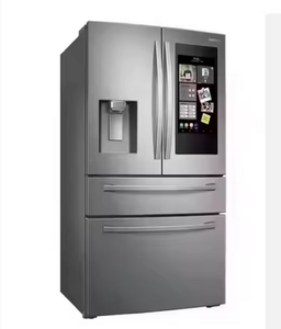 Refrigerador Eléctrico Francés de Acero Inoxidable de Alta Calidad con 4 Puertas y Pantalla Táctil, con Compresor, para Uso en el Hogar, Hotel o Autocaravana - Product Image 1