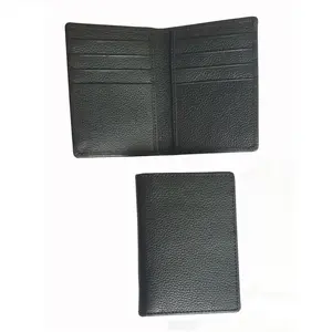 Siyah PU deri kartlık, 2 taraflı PU deri Folio cep ince kart cüzdan durumda 8 kart cepler ile Unisex
