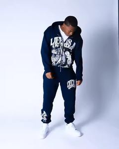 Ensemble de survêtement en coton de haute qualité personnalisé pour hommes, sweat-shirt à capuche et pantalon de jogging, survêtement de luxe surdimensionné, pantalon de survêtement unisexe, ensemble de sweat-shirt à capuche - Product Image 4