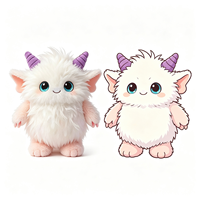 Peluche Monstre Fantastique en Gros, Jouet Doux et Moelleux, Poupée en Peluche Blanche pour Enfants, Cadeau Personnalisé