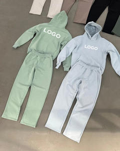 500 GSM ชุดเสื้อมีฮู้ดและกางเกงขายาวขากางเกงสเวตเตอร์ชุดมีฮู้ดชุดออกกำลังกายสำหรับทุกเพศ - Product Image 6