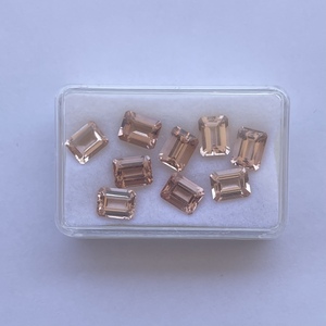 8mm 10mm 12mm melocotón Natural morganita Esmeralda Octágono corte facetado piedra preciosa suelta venta al por mayor joyería suelta hacer anillos colgante - Product Image 2
