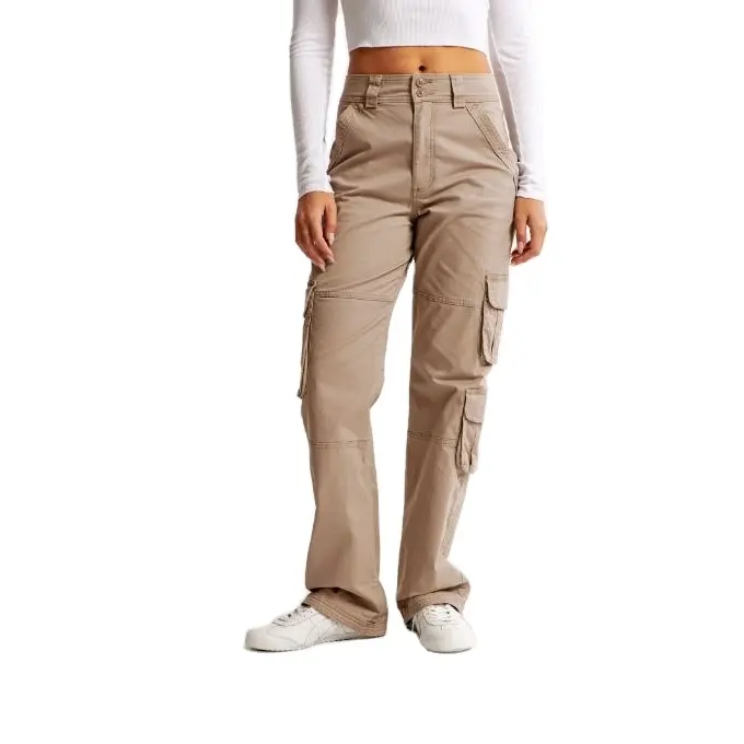 New Fashion Women's Pants Trousers Casual Custom Logo Cargo Boyfriend Wide Leg Pants Jeans For Ladies Pants From BD