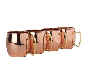 Taza de mula de Moscú de acero inoxidable clásico con mango de diseño martillado chapado en oro nueva condición en caja accesorios de barra de Metal de cobre - Product Image 1