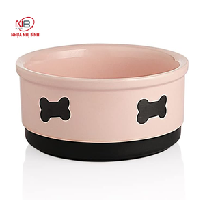 Cuenco para mascotas duradero de plástico multicolor redondeado con estilo del fabricante OEM, diseño ecológico con forma de hueso para perros, viajes al aire libre - Product Image 1