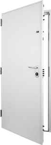 Puerta de entrada blindada a precio especial, serie V, interior blanco fresado/blanco liso, apertura derecha, 206x89cm, rendimiento MOQ. - Product Image 2