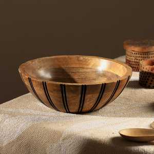 Bol de service rond en acacia pour fruits ou salades, petit, 6 pouces de diamètre x 2,5 pouces de hauteur, bol unique - Product Image 6