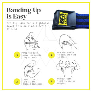 Bandes BFR antidérapantes les plus populaires Accessoires de fitness Bandes BFR Bandes BFR réglables à bas prix - Product Image 4