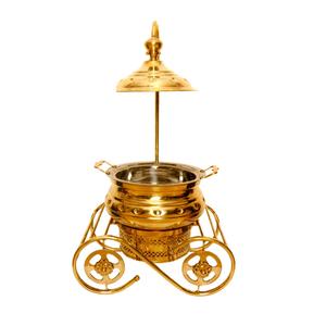 Multi Functional Food Warmer Chafing Dish Metal Chafing Dish Handmade Designer <b>Buffet</b> <b>Server</b> Gold Plated Chafing Dish - Product Image 4