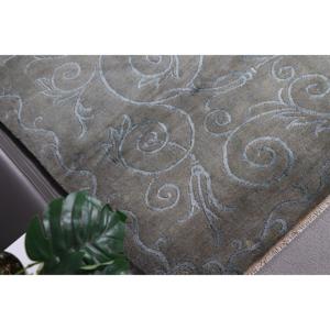 พรมตุรกีวินเทจขนาดใหญ่ 5.5x7.9 ฟุต พรมขนสัตว์ลายดอกไม้สีเทา - Product Image 4