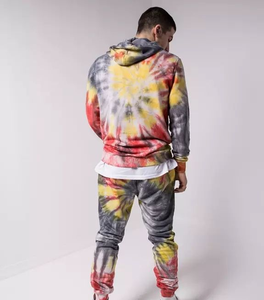 Survêtement unisexe Tie dye Survêtement d'hiver Pantalon cargo slim Jogger sets Hoodie Trouser 2 Pieces set tech fleece - Product Image 3