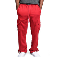 Nouveau pantalon cargo ample en coton French Terry brodé sur mesure, respirant, style hip-hop décontracté, streetwear oversize avec cordon de serrage