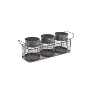 Cesta de utensilios de cocina, organizador de utensilios de alta demanda, color gris, Colección Industrial - Product Image 5