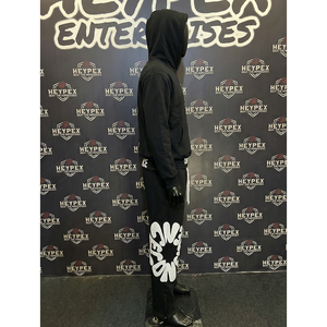 <b>Tracksuits</b> Lightweight French Terry Boxy Blank Custom Logo Oversized Cotton Men Streetwear Plus Size Sweatpants and Hoodie Set - Product Image 4