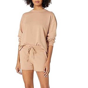 Sweat femme de qualité supérieure léger respirant solide sweat goutte épaule Streetwear pulls décontractés - Product Image 3