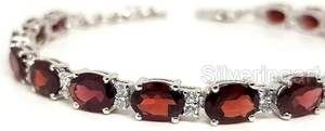 Women's <b>Bracelet</b> Natural Garnet Gemstone anniversary Wedding Christmas Gift Handmade Jewelry <b>925</b> <b>Sterling</b> <b>Silver</b> <b>Bracelet</b> - Product Image 3