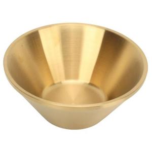 Cuenco para servir pulido mate dorado antiguo de diseño liso Cuenco para servir de acero inoxidable para comedor de lujo - Product Image 4