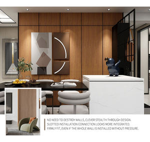 공장 가격 인테리어 벽 클래딩 방수 난연 WPC 아트 루버 배경 럭셔리 디자인 플루트 슬레이트 패널 - Product Image 6