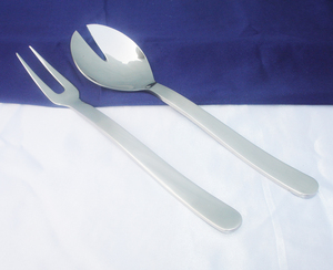 Vantage Fantaisie Logo Personnalisé Durable Style Unique Fancy Salad Server Set Vaisselle Cuillère à Salade et Fourchette Style de Luxe. - Product Image 6