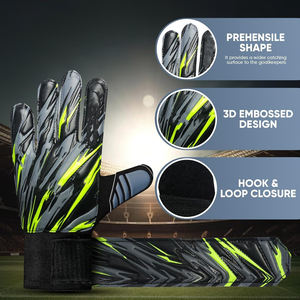 Gants de gardien de but en latex professionnels pour adultes, antidérapants, avec protection des doigts, imperméables, respirants, pour une utilisation en extérieur, étudiants, football - Product Image 5