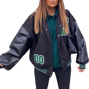 Wholesale Women Custom Logo Unisex Baseball Varsity <b>Jacket</b> - Product Image 4