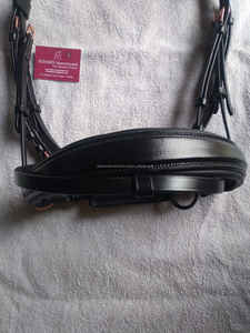 Grande qualité Premium cuir cheval bride confort doux rembourré cheval casque muserolle Bling cristal sourcil bande cheval produits - Product Image 4