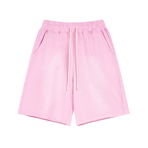 Usine directe personnalisé imprimé hommes lavage à l'acide Shorts 100% coton XS taille Anti-rides solide motif Logo décoration - Product Image 2