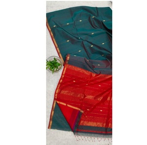 Small Border Diamond Buti Maheshwari Silk Cotton Handloom <b>Saree</b> Designer Festival Party Wear Indian <b>Saree</b> - Product Image 1