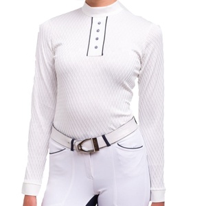 Horse Riding <b>Shirts</b> Base Layer <b>Polo</b> Tshirt Equestrian <b>Womens</b> Kids Quick Dry Technical Fabric - Product Image 4