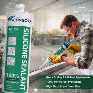 Mastic silicone 100% à prise rapide pour usage général, adhésif acide pour l'étanchéité et le collage des joints de salle de bain, colle RTV pour vitres, fenêtres et portes en <span class=keywords><strong>PVC</strong></span> - Product Image 1