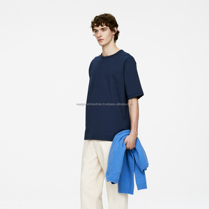 T-shirt en coton lourd de haute qualité 170 grammes épaule tombante Streetwear surdimensionné personnalisé hommes t-shirt - Product Image 5