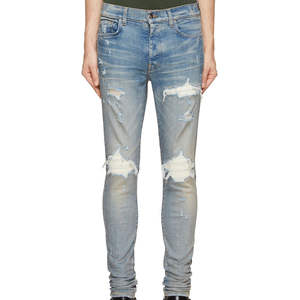 Jeans en denim droit pour homme de haute qualité, lavés, légers, à séchage rapide, respirants, décontractés, à bas prix - Product Image 2