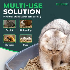 Litière pour chat Munnie 30L Biodégradable Sans poussière Non parfumée Ultra-absorbante Briquette de litière pour chat pour chats et chatons - Product Image 6