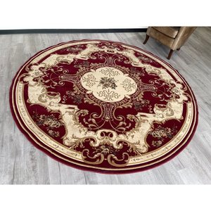 DAVINCI Classic D240CM Round Rug From the Series 10mm Thick Plush for Home Floor for Living Room and Hallway Decorations - Product Image 1