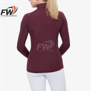 Nouvelle chemise d'équitation à manches longues de haute qualité, couleur unie, en polyester, la meilleure chemise d'équitation à manches longues, vente chaude - Product Image 5
