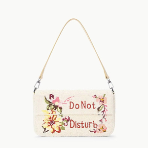 Sacs à bandoulière perlés avec broderie florale 'Ne pas déranger', perles de verre, pochette de soirée pour femme, sacs à main de fête, sacs bandoulière - Product Image 1