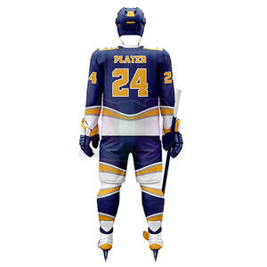 Uniforme de hockey sur glace personnalisable en polyester 100 % respirant et évacuant l'humidité, conçu pour les longues séances d'entraînement, mouvement fluide sur glace - Product Image 5