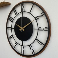 Estante de pared de hierro de lujo Vertical de alta calidad de 60cm y 24 horas, minimalismo Industrial, números romanos, diseño Art Deco, Color personalizado
