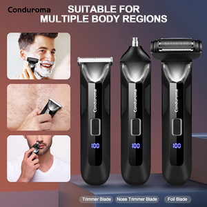 Rasoir électrique multifonctionnel silencieux et étanche, tondeuse de précision pour les poils du nez, tondeuse pour cheveux et corps 3 en 1. - Product Image 2