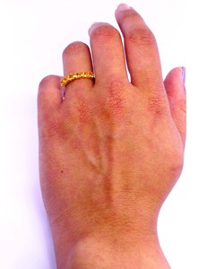 แหวนอัญมณีสีเหลืองมะนาวชุบทองสเตอริ925ที่น่าสนใจสำหรับผู้หญิงแหวนครึ่งนิรันดร์ - Product Image 6