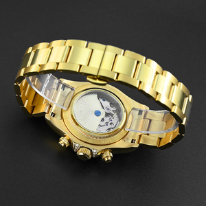 Luxury Mens Diamond Watch Stainless Steel Fashion Gfl-J9001 Mechanical <b>Wristwatches</b> OEM ODM - Product Image 6