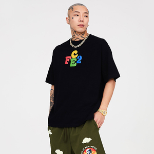 Camisetas de algodón Vintage de gran tamaño para hombre, verano 2022, logotipo personalizado, hombros caídos, estampado 3D Puff, de talla grande, estilo informal, logotipo personalizado - Product Image 2