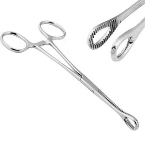 Mini pince de perçage dermique fendue de 6 \ "corps en acier plaçant des piercings de langue de nez en acier inoxydable Pennington Clamp Forester - Product Image 5