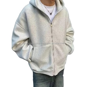 Sweat à Capuche Personnalisé 100 % Coton pour Voyage Hiver, avec Fermeture Éclair, Sac à Dos Intégré et Poche Cachée | Sweatshirt Streetwear Unisexe Brodé - Product Image 4