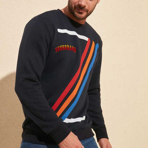 Sweatshirts d'hiver pour hommes, sweats à capuche personnalisés à col rond, 100% coton, manches longues, polaire épais, impression numérique vierge - Product Image 3