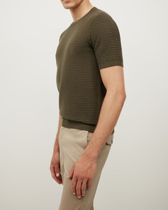 Fashionable Men Comfortable Breathable Knitwear <b>Short</b> <b>Sleeves</b> <b>Sweatshirt</b> Classical Lightweight Casualwear Roundneck <b>Sweatshirt</b> - Product Image 4