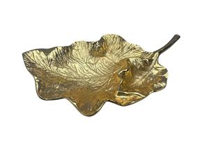 Plato de fruta con diseño de hoja de aluminio moderno con galvanoplastia de oro Epl - Product Image 4