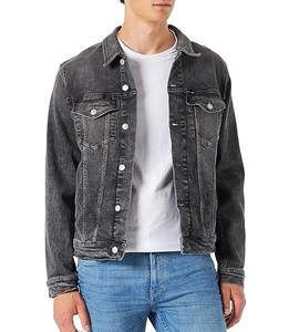 <b>Hoodie</b> Denim Jackets Stretchable Wholesale Fashion Casual Motorcycle Jacket Vintage Acid Washed Denim Jean Jacket for Men - Product Image 4