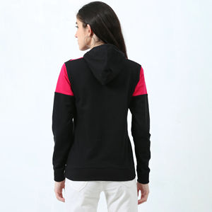 Sweat-shirts décontractés chauds et amples 100 % coton pour femmes, grande taille, service OEM en gros, logo frontal - Product Image 2